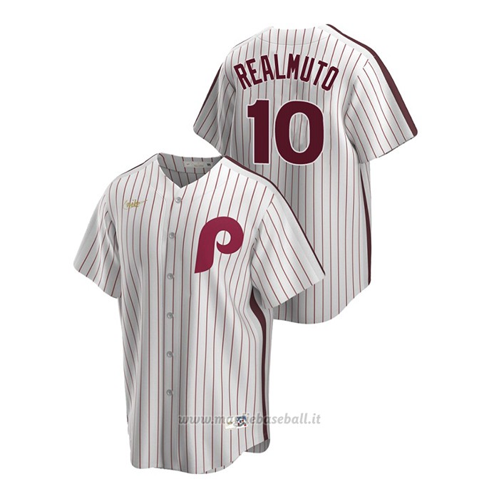 Maglia Baseball Uomo Philadelphia Phillies J.t. Realmuto Cooperstown Collection Primera Bianco